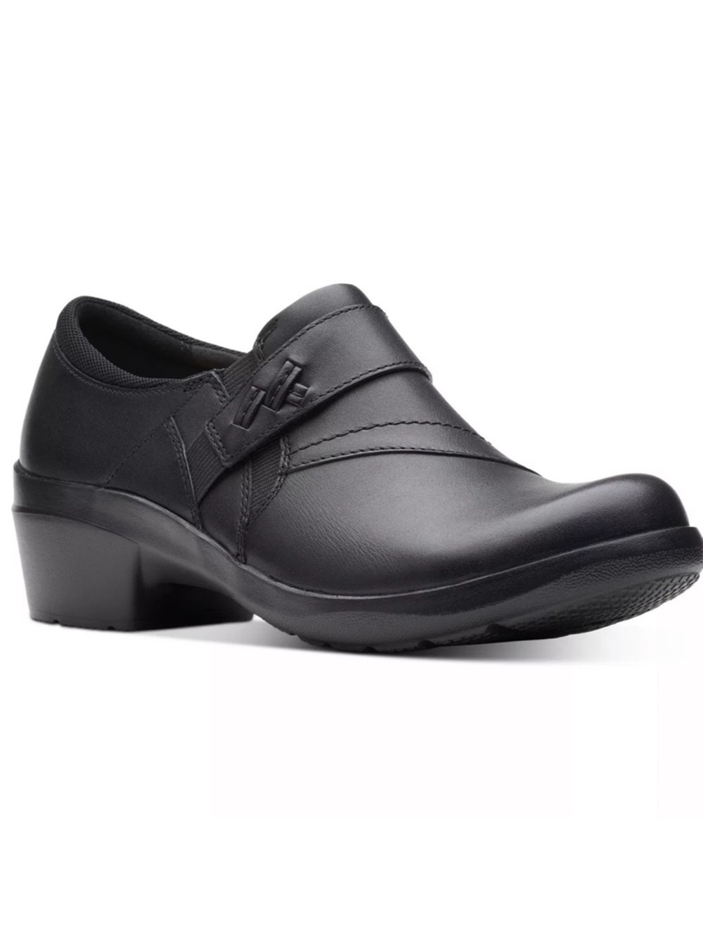 Clarks Angie Pearl Loafer Black Leather Women’s shoes size 7